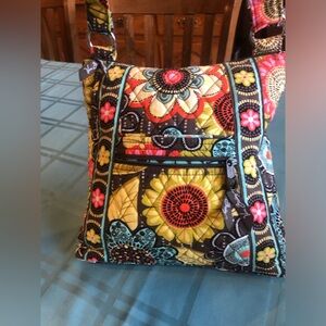 Vera Bradley Floral Quilted cross body adjustable strap lengths
